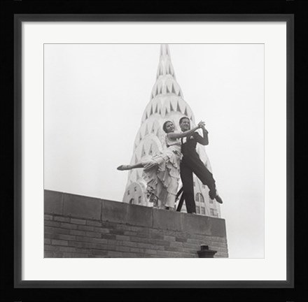 Framed Dancing by the Chrysler Building Print
