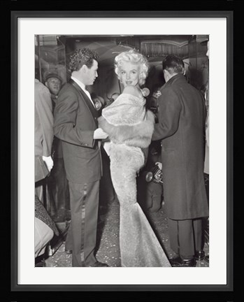 Framed Glancing Over Shoulder Print