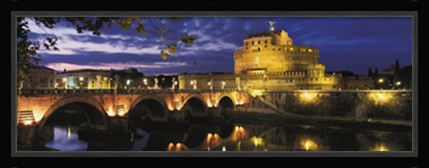 Framed Castel Sant'Angelo at Night, Rome Print