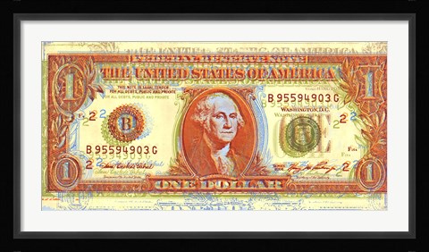 Framed Dollar Bill Print