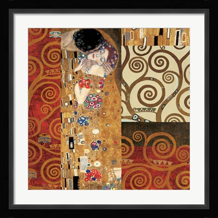 Framed Klimt Details (The Kiss) Print