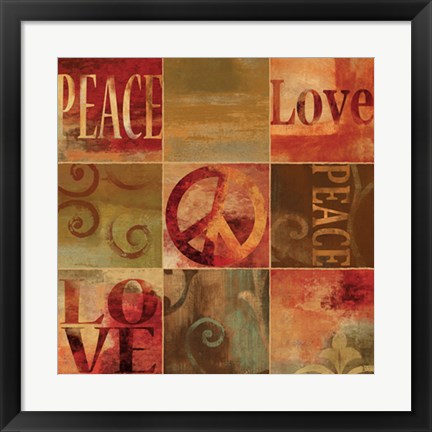 Framed Peace Sign Print