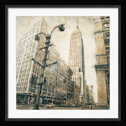 Framed Empire State Building from Madison Ave. Print