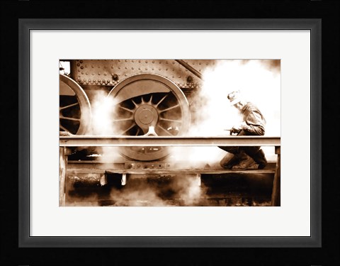 Framed Steam (Sepia) Print