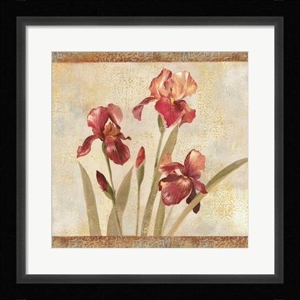 Framed Iris Tapestry I Print