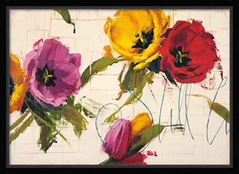 Framed Still Life with Tulips Print