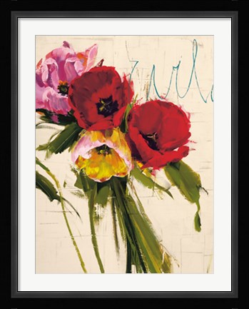 Framed Bouquet of Tulips II Print