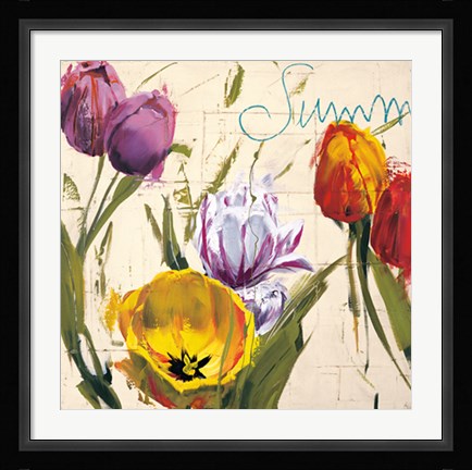 Framed Summer Tulips Print