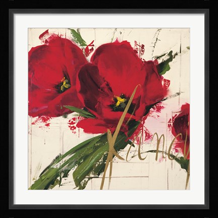 Framed Fancy Tulips Print