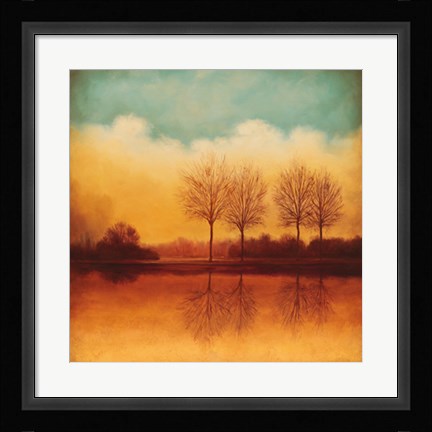 Framed Reflections of Autumn II Print