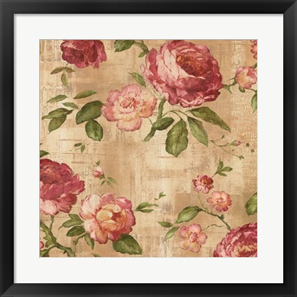 Framed Rose Garden I Print