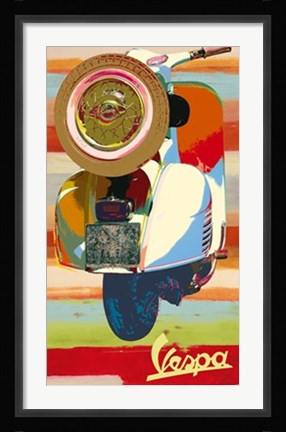 Framed Vespa Panel II Print