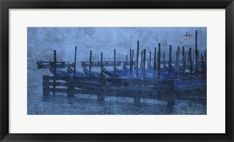 Framed Blue Canal II Print