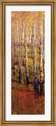 Framed Vivid Birch Forest I Print
