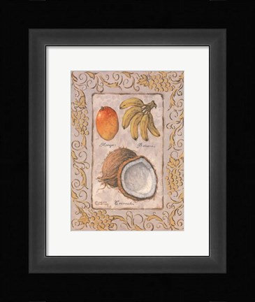 Framed Tropical Fruit I Print