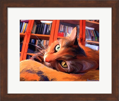 Framed Kitty that Reads Print