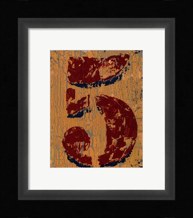 Framed Vintage Numbers V Print