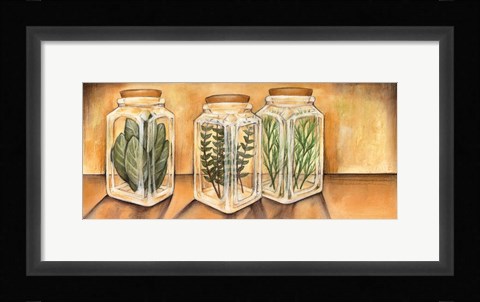 Framed Spice Jars I Print