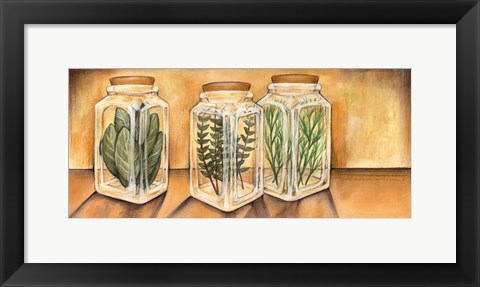 Framed Spice Jars I Print
