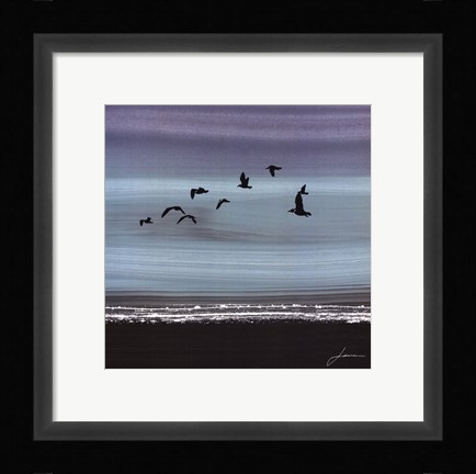 Framed Dusky Sea II Print