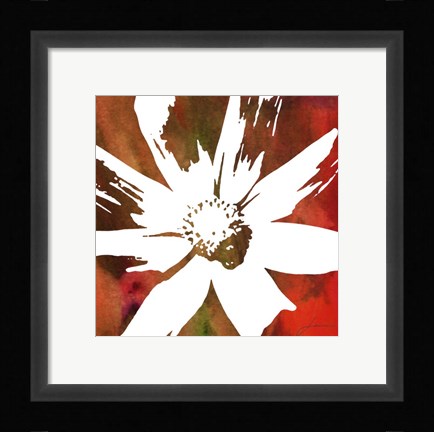 Framed Peace Flowers I Print