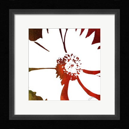 Framed Peace Flowers III Print