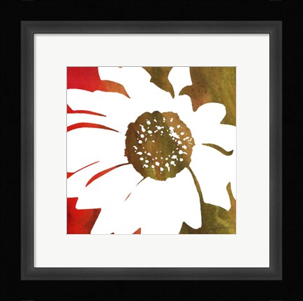 Framed Peace Flowers IV Print