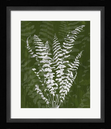 Framed Jewel Ferns I Print