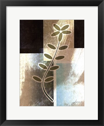 Framed Brushed Metro Stems II Print