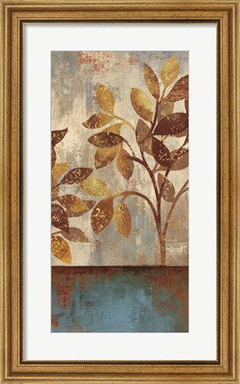 Framed Bronze Leaves I Print