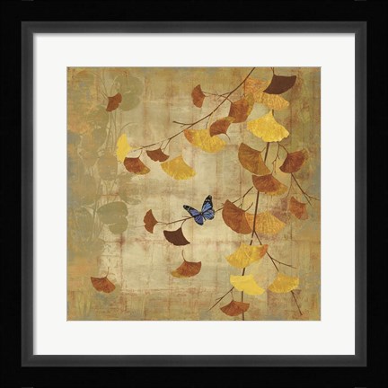 Framed Gingko Branch II Print