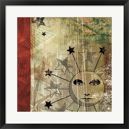 Framed Sun And Moon II Print
