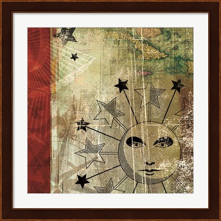 Framed Sun And Moon II Print