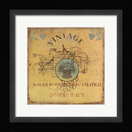 Framed Vino IV Print