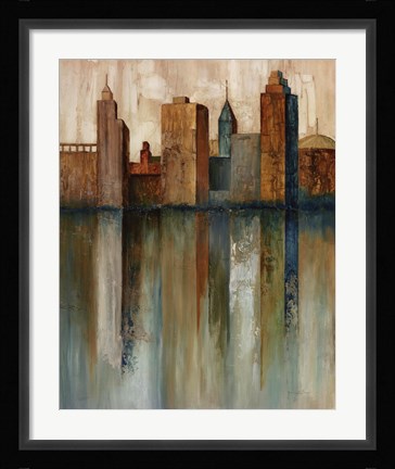 Framed City View II Print