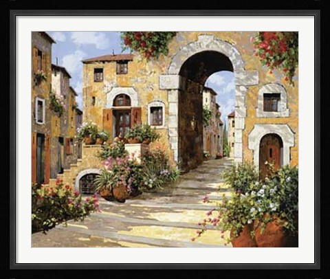 Framed L'entrata al Borgo Print