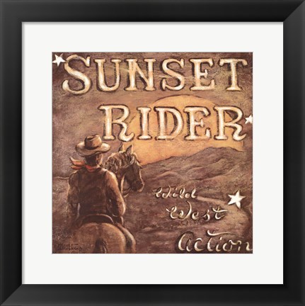 Framed Sunset Rider Print