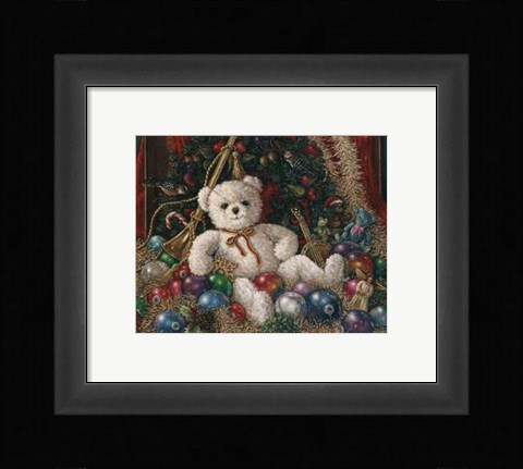 Framed Christmas Bear Print