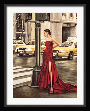 Framed Woman in New York Print