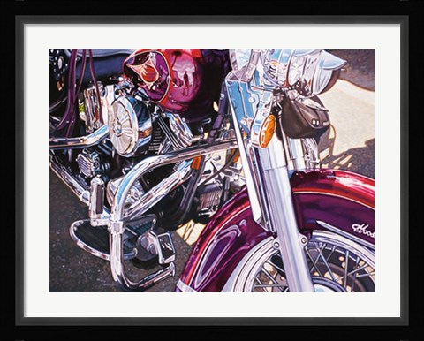 Framed Purple Harley Print