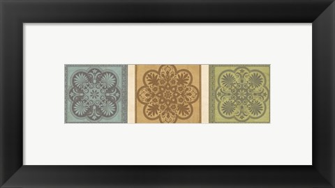 Framed Classical Tiles I Print