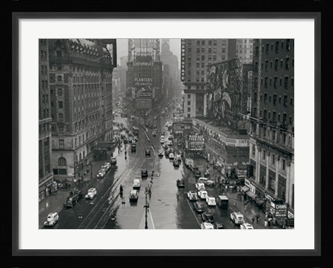 Framed Times Square, NYC 1935 Print