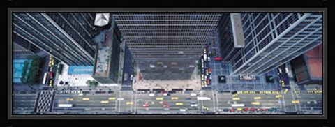 Framed Street View from a Skyscraper, NYC Print