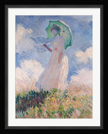 Framed Woman with Parasol Print