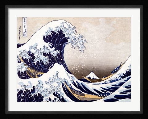 Framed Wave off Kanagawa Print