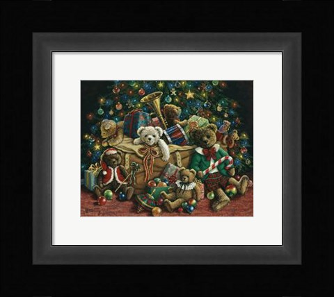 Framed Teddy Bear Christmas Print