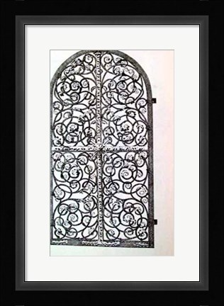 Framed Wrought Iron Gate VI Print
