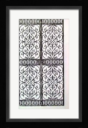 Framed Wrought Iron Gate VIII Print