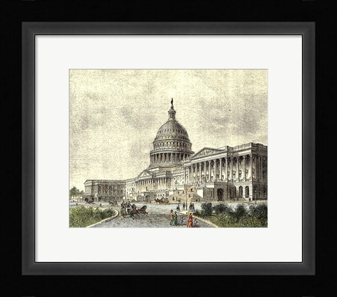 Framed Capitol -East Front Print