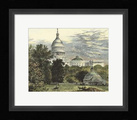 Framed Capitol From the Botanical Gardens Print